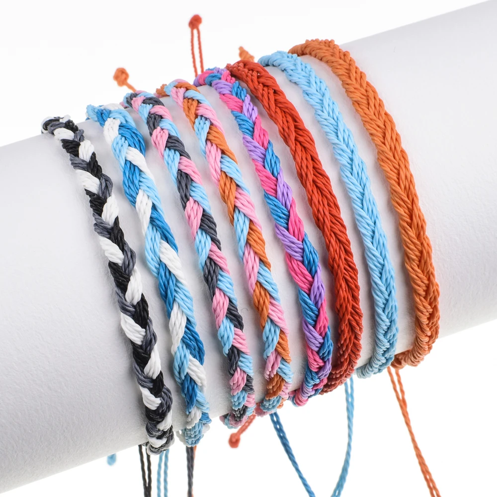 

2019 New Fashion Bohemian Handmade Braid Bracelet Adjustable Rope Chain Bracelets Anklet For Women Holiday Jewelry Pulseras