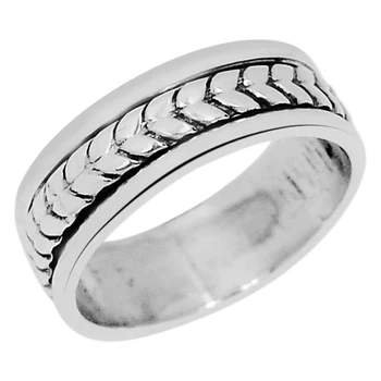 

Guarantee Plain 925 Sterling Silver Ring, 3.6 g, SPJ2004, Size: 7.5
