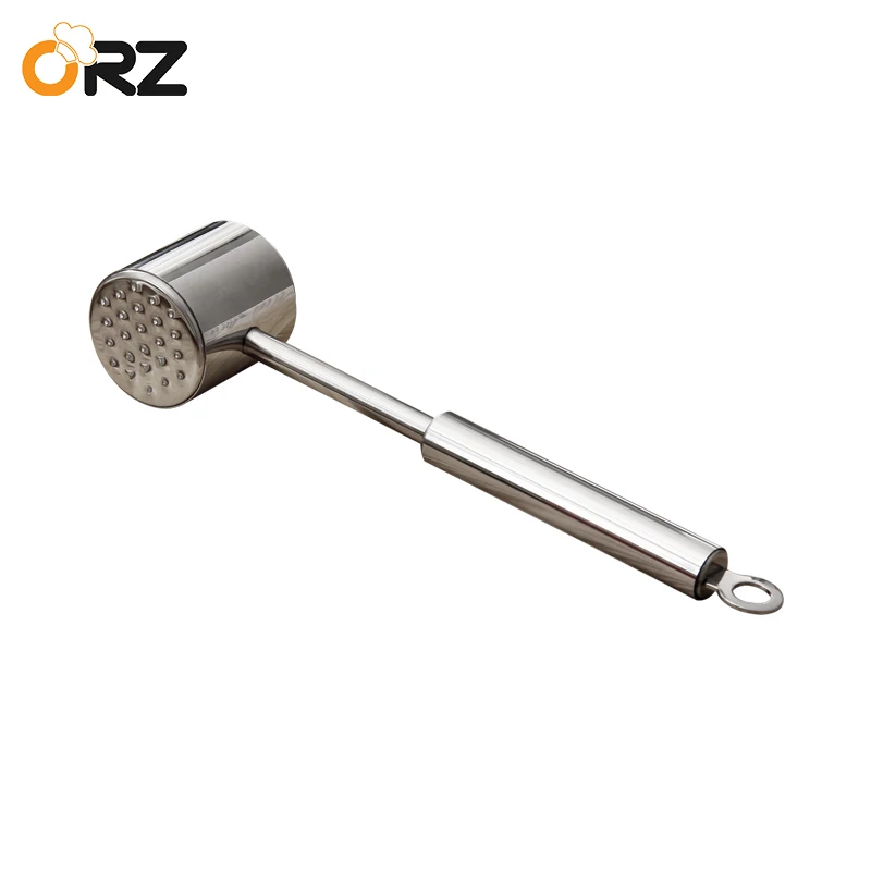 

ORZ Heavy Duty Meat Hammer Stainless Steel Beef Pork Steak Beater Pounders Loose Meat Tenderizers Pouders Kitchen Cooking Tools