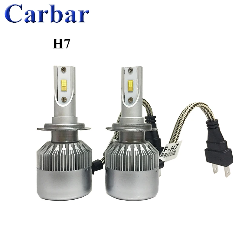 Автомобильный светодиодный фар H7 H1 H3 H11/H8/H9 HB3/9005 HB4/9006 880/881 72W фары для 7600LM/комплект