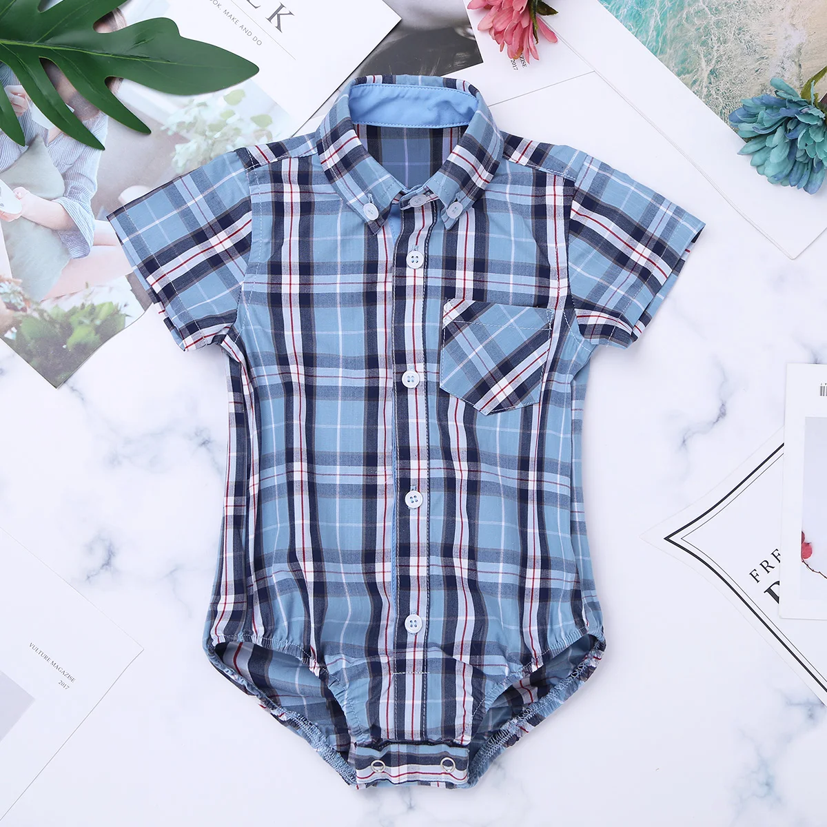 Iiniim Infantil детское боди для мальчиков, одежда рубашка в клетку с короткими рукавами и отворотами, комбинезон для малышей, верхняя одежда для дня рождения