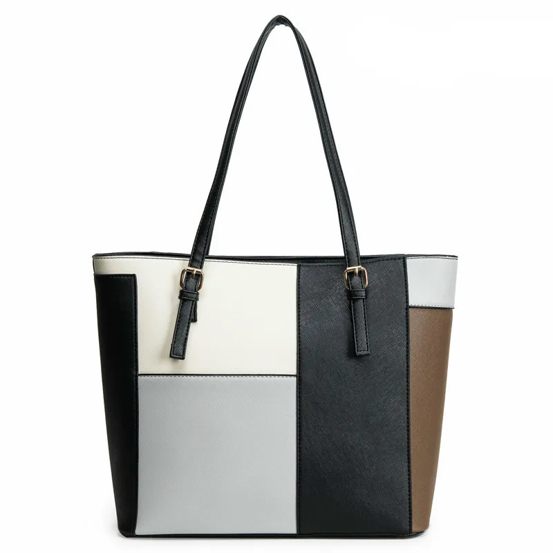

2018 Crossbody Bags For Women Leather Handbags Luxury Handbags Women Bags Designer Plaid Hit Color Tote Shoulder Bag Sac A Main