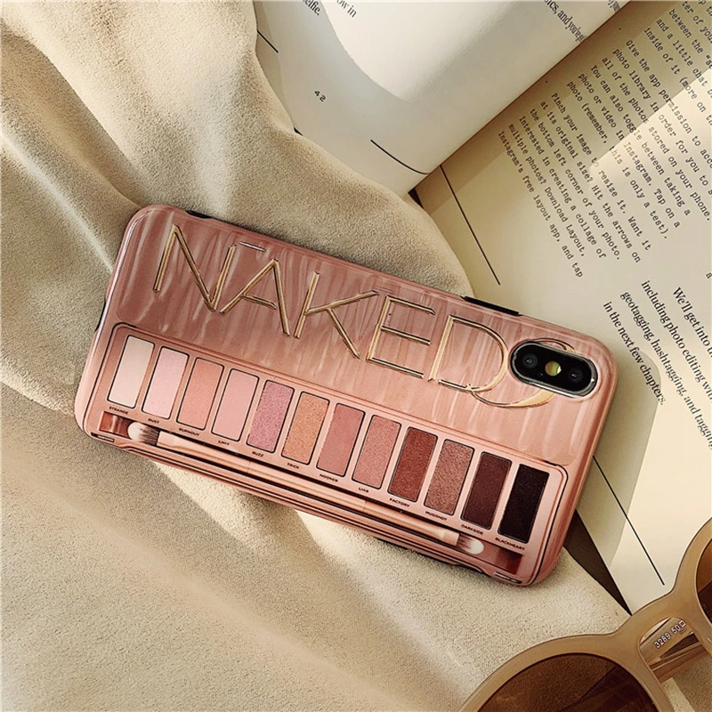 

Fancy eye shadow mobile phone case for iPhone x silicone ladies mobile phone case 6s makeup phone case xsmax