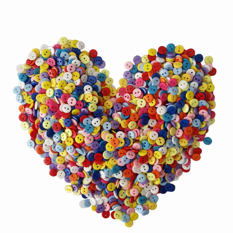 

200Pcs Round Resin Mini Tiny Buttons Sewing Tools Decorative Button Scrapbooking Craft DIY Apparel Accessories 7NK249