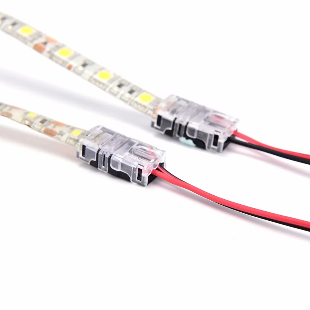 

2pin LED Strip to Wire Connector for 8/10mm Single Color IP65 Waterproof SMD 5050 5630 LED Tape Light Connection Conductor