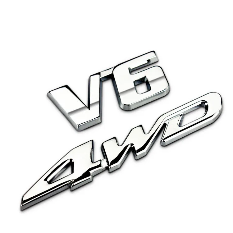 V6 4WD AWD Limited 4 колеса цинковый сплав переоборудованный Автомобиль Стайлинг эмблема значок наружная Декаль 3D наклейка для старого/нового Highlander - Цвет: old V6 4WD