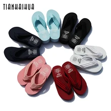 Women Slippers Summer 2018 Wedge Jelly Sandals Flip Flops Platform Solid Slipper Beach Shoes Home Indoor Slipper Cheap SUM02 asds ladies summer platform flip flops thong wedge beach slipper knot bow shoes