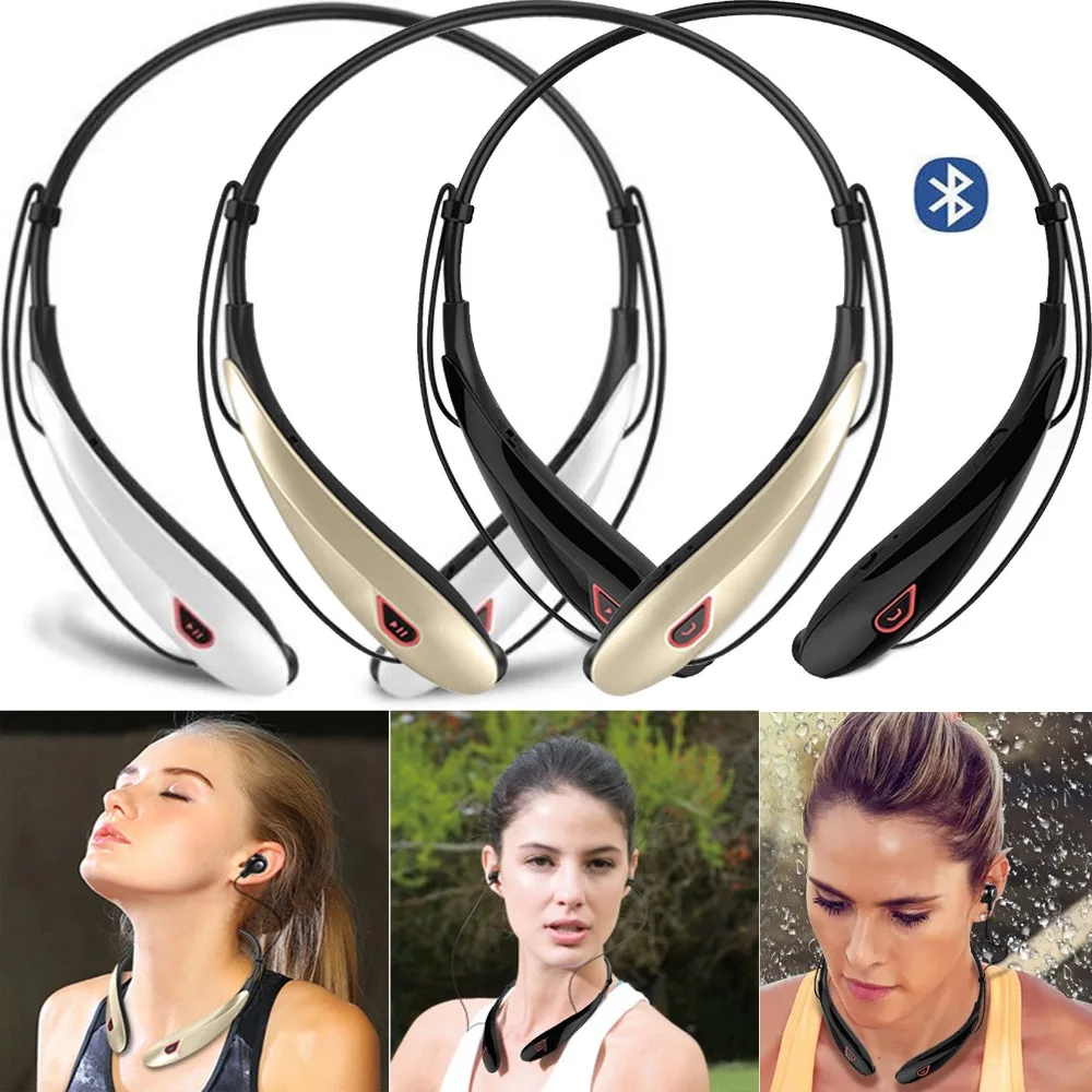 Bluetooth Headphone Wireless Neckband Headset Stereo Noise Cancelling Earbuds w Mic for Apple iPhone X 9S 8S 7S 6S Samsung S9