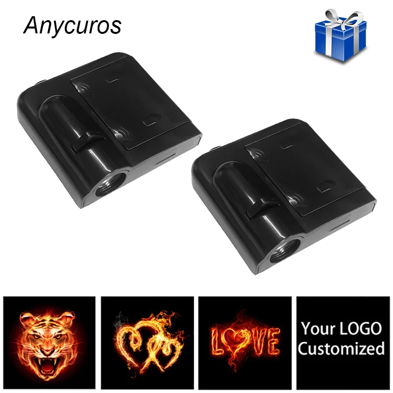 

2pcs Universal Custom-made Wireless LED Car Door Welcome Light Laser Projector Logo Lamp Ghost Shadow Light Auto Courtesy Light