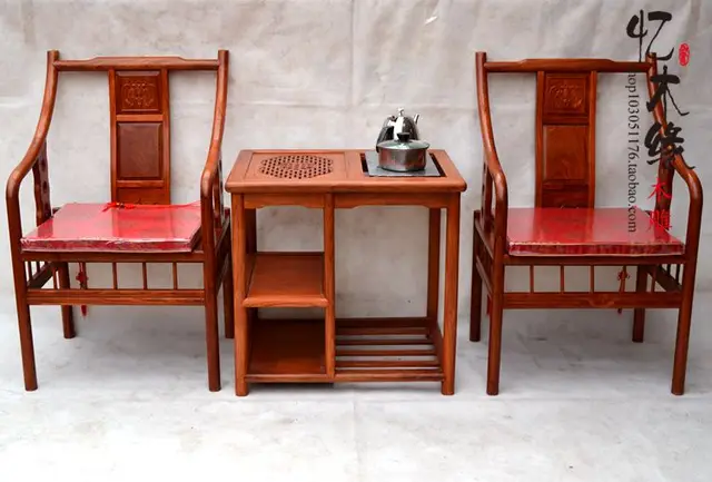Chinese Antique Mahogany Wood Furniture Rosewood Chair Chair Three Chinese antique mahogany wood furniture rosewood chair chair three piece tea table seat palace tea table combination - Chinese Antique Mahogany Wood Furniture Rosewood Chair Chair Three