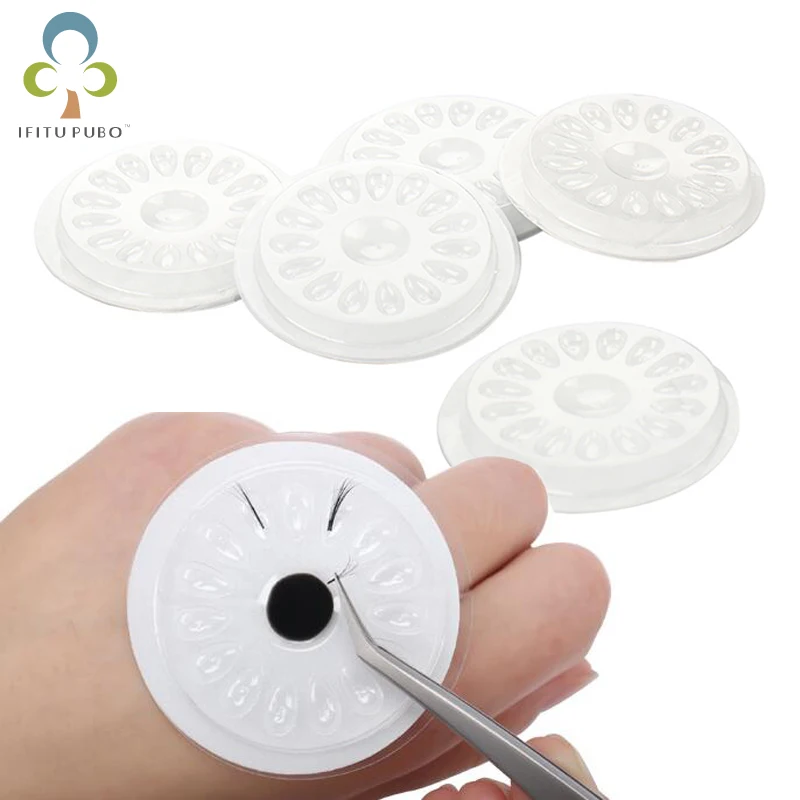 10Pcs Glue Gasket Eyelash glue holder Adhesive Pallet Extension pads stand on eyelash plastic GYH | Красота и здоровье