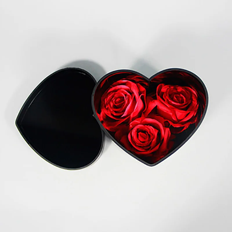 

Acrylic Clear Flower Box Christmas Storage Box Heart Shape Transparent Xmas Valentine's Day Without Flowers