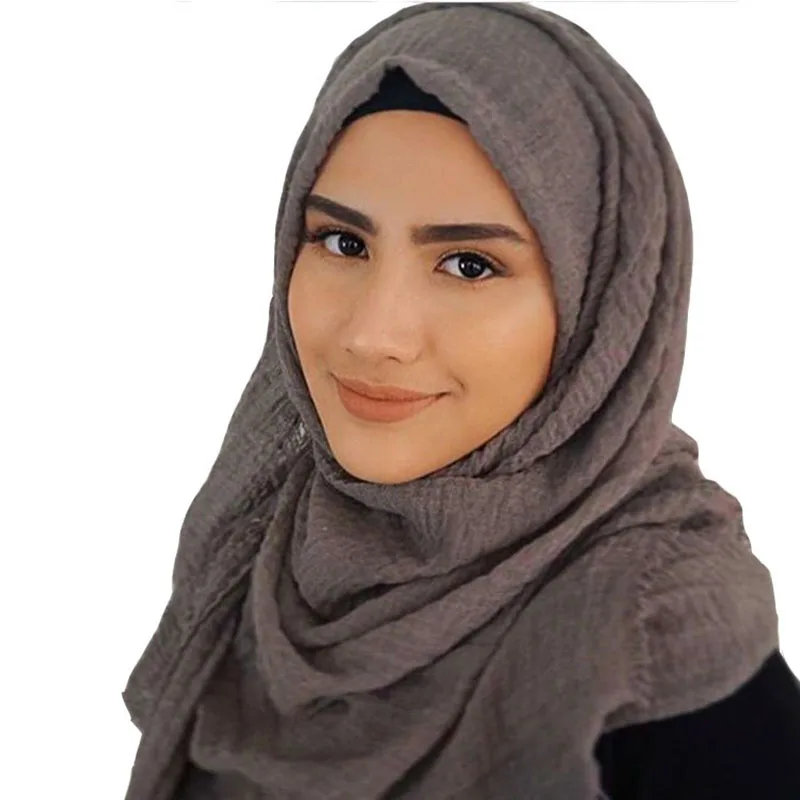 crinkle hijab scarf femme musulman soft