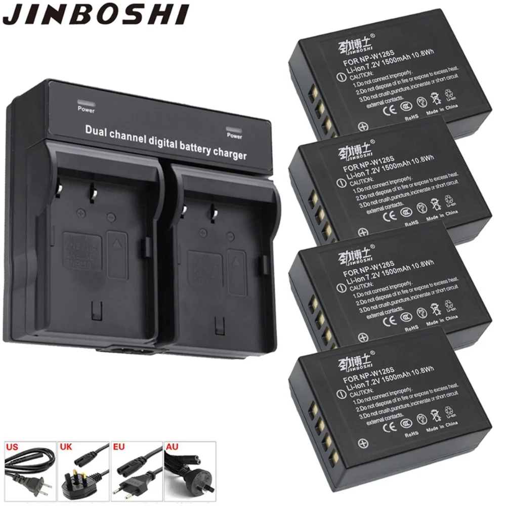 

4Pcs NP-W126S NP W126S Battery + Dual LED Charger For Fuji HS50 HS35 HS33 HS30 EXR XA1 XE1 X-Pro1 XM1 X-T10 XT1 XE1 XE2 XA1