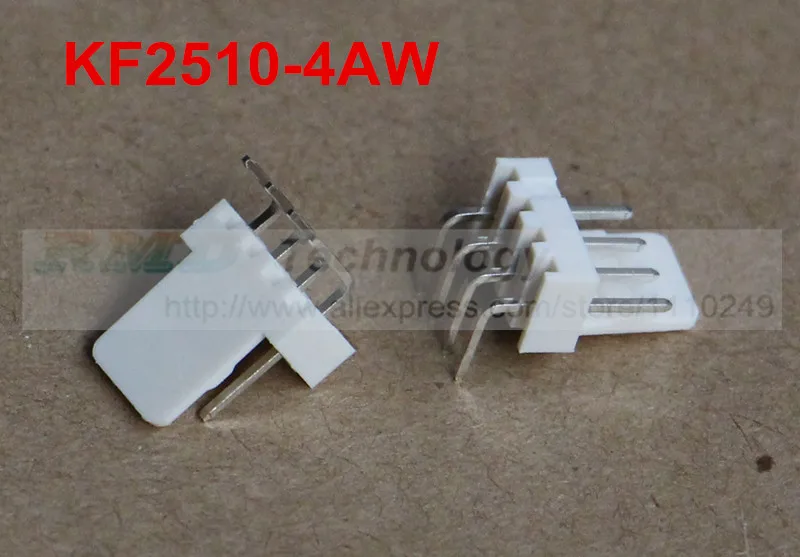 

50pcs/lot KF2510 KF2510-4AW male connector right angle Pin header 2.54mm 4pin free shipping