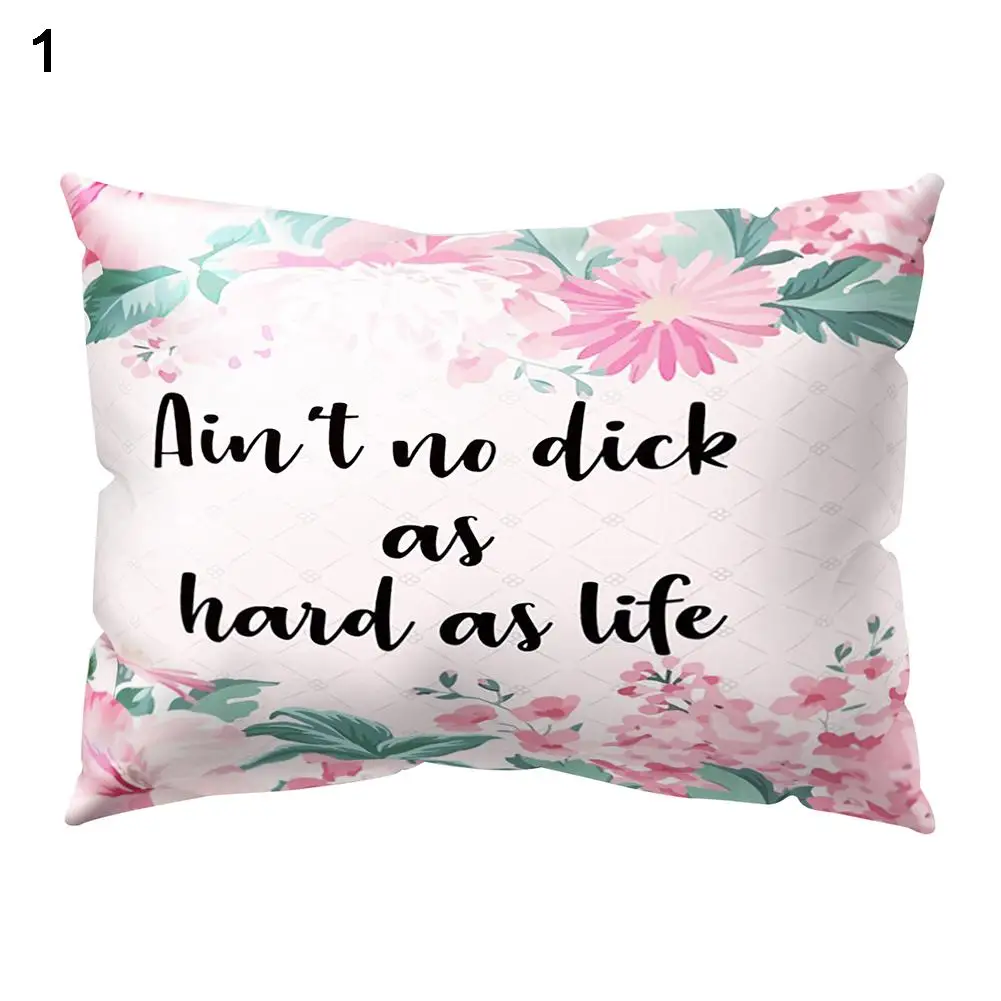 

Polyester Peach Skin Fashion Colorful Throw Pillow Case Flower Letter Print Bed Cushion Cover Home Living Room Hotel car Decor