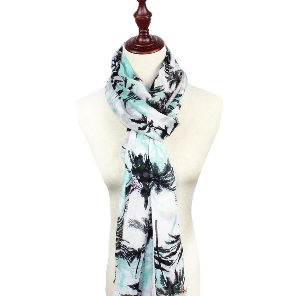 

Wholesale Big Size Women Maple Tree Printed Scarf Pashmina Bandana Winter Spring Long Women Scarf Shawls Female Scarves
