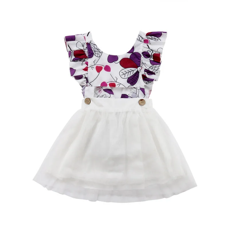 Baby Girls Dress Elegant Baby Clothes Kid Lace Ruffle Dress Party