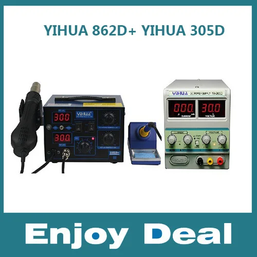 BGA Repairing System YIHUA 862D+ Soldering Station + 305D 30V 5A Adjustable DC Power Supply | Инструменты