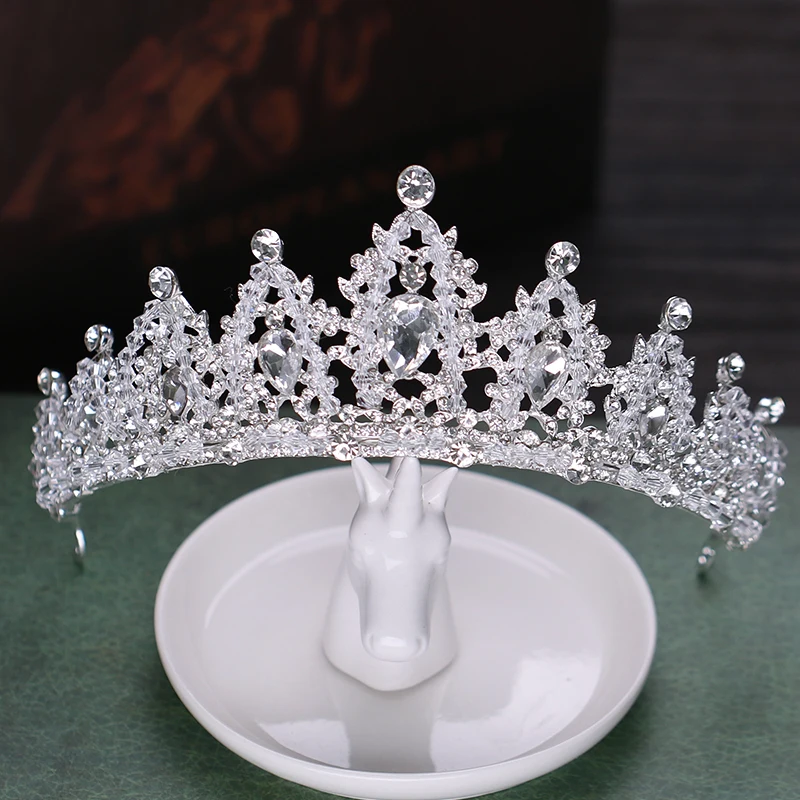 

2018 New Handmade Crystal Bridal Crown Wedding Dress Accessories