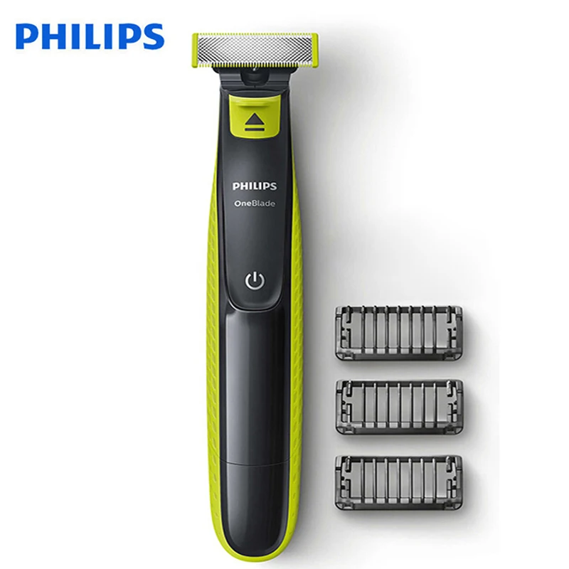 Дешево Philips OneBlade QP2520 электробритва перезаряжаемая с NimH батареей поддержка влажной и сухой для Мужской бритвы