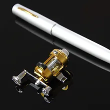 Портативная карманная телескопическая Мини Удочка для наружной удочки в форме ручки, складная удочка с катушкой, колесо для речного озера