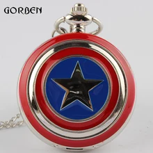 Мода капитан Hells колокол Винтаж карманные часы Цепочки и ожерелья цепь Подвеска Мужские кварцевые часы карманные Для женщин Подарки