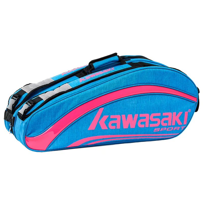 Bolsa de Bádminton de la serie King de la marca Kawasaki bolsa de deporte de gran capacidad para 6 raquetas de bádminton con dos hombros KBB-8652