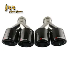 JZZ 1 шт. akrapovic 2,5 ''углеродная выхлопная труба глушитель наконечник 3,5'' из стеклопластика, автомобильный выхлопная труба курительная труба автомобильный стиль