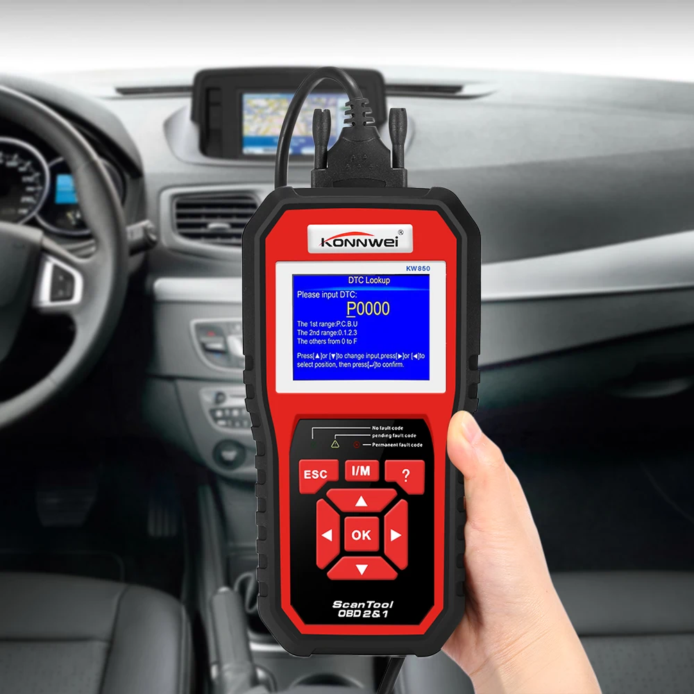 Konnwei KW850 может OBD2/EOBD(система бортовой диагностики универсальных автомобильных сканеров