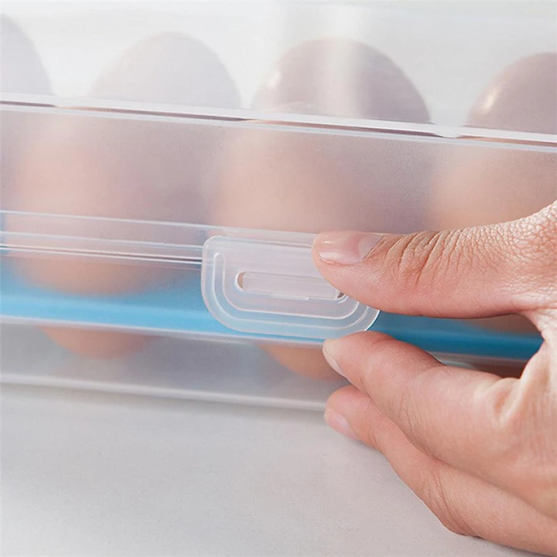 2018 New Practical Single Layer Refrigerator Food 10 Eggs Airtight Storage container plastic Box hot sale C0329#0               05