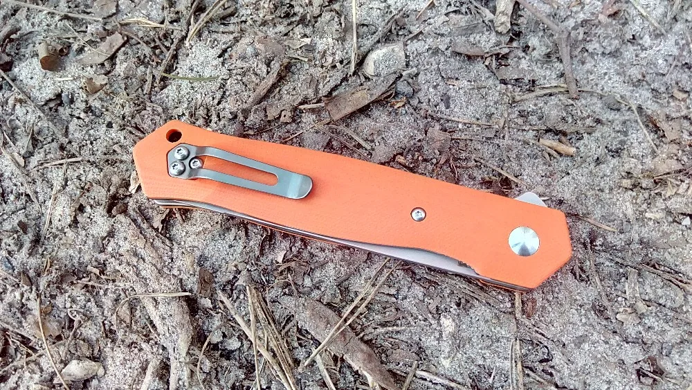Тактический складной нож jonnyjamie лезвие с Плоским Краем D2 Сталь Оранжевый G10 Ручка военные ножи инструменты для выживания кемпинга