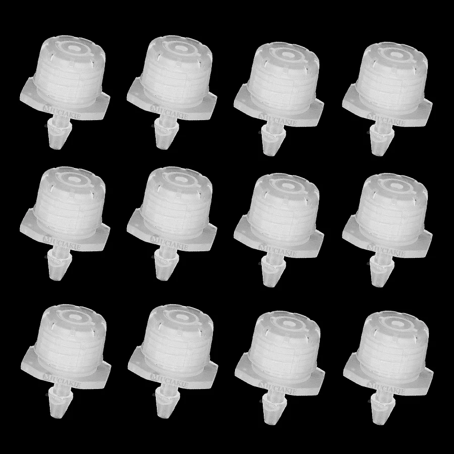 

MUCIAKIE 20PCS White Transparant Misting Micro Flow Dripper 8 Holes Drip Head for 4/7mm Watering Hose Drip Garden Irrigation