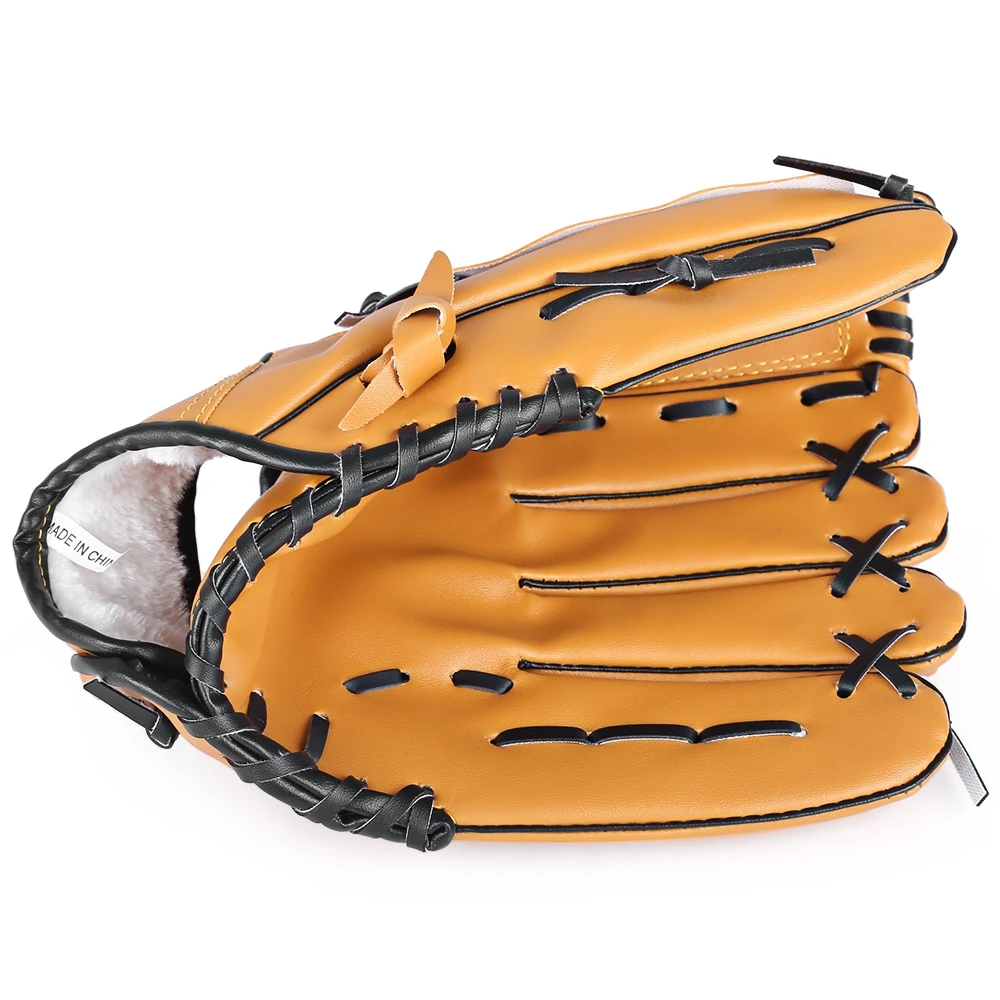 

2018 Outdoor Sports Brown Practice Left Hand Baseball Glove Softball Equipment Size 10.5/11.5/12.5 for Adult Man Woman Training