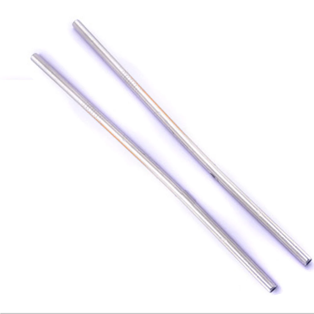 

1PCS Straight Tube Stainless Steel Straw Vacuum Color Thick Edge Sleek Pearl Milk Tea Thick Straw Holiday Party Supplies
