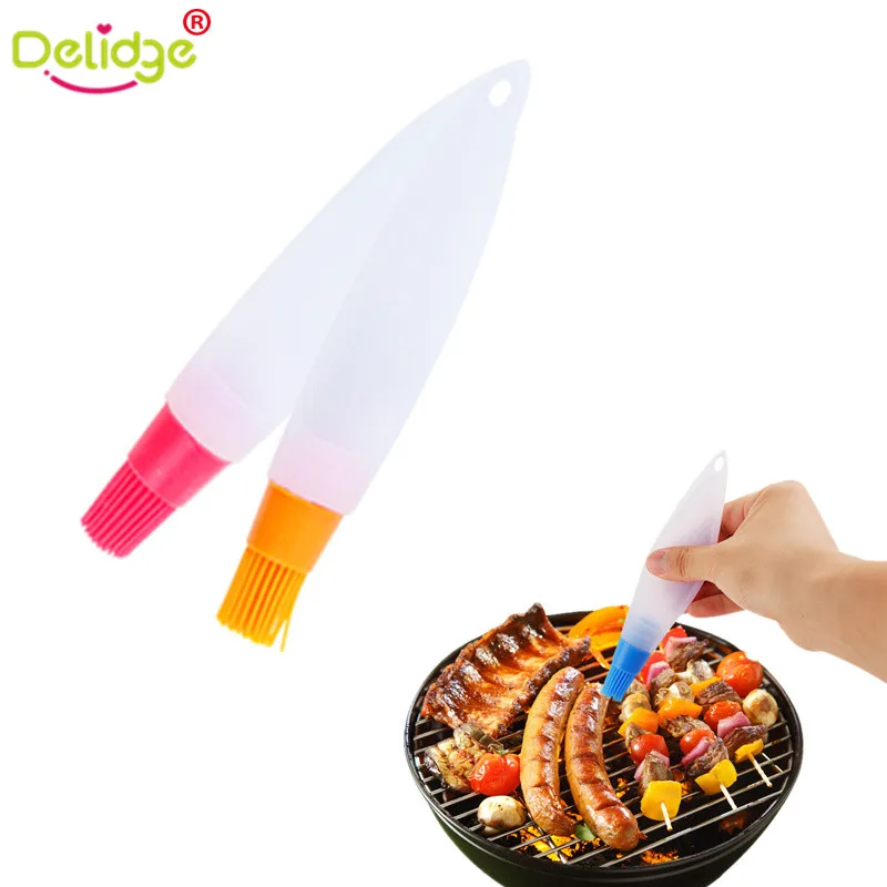 Delidge 1 pc Silicone Baking Brushs Liquid Oil Pen Cake Butter Bread