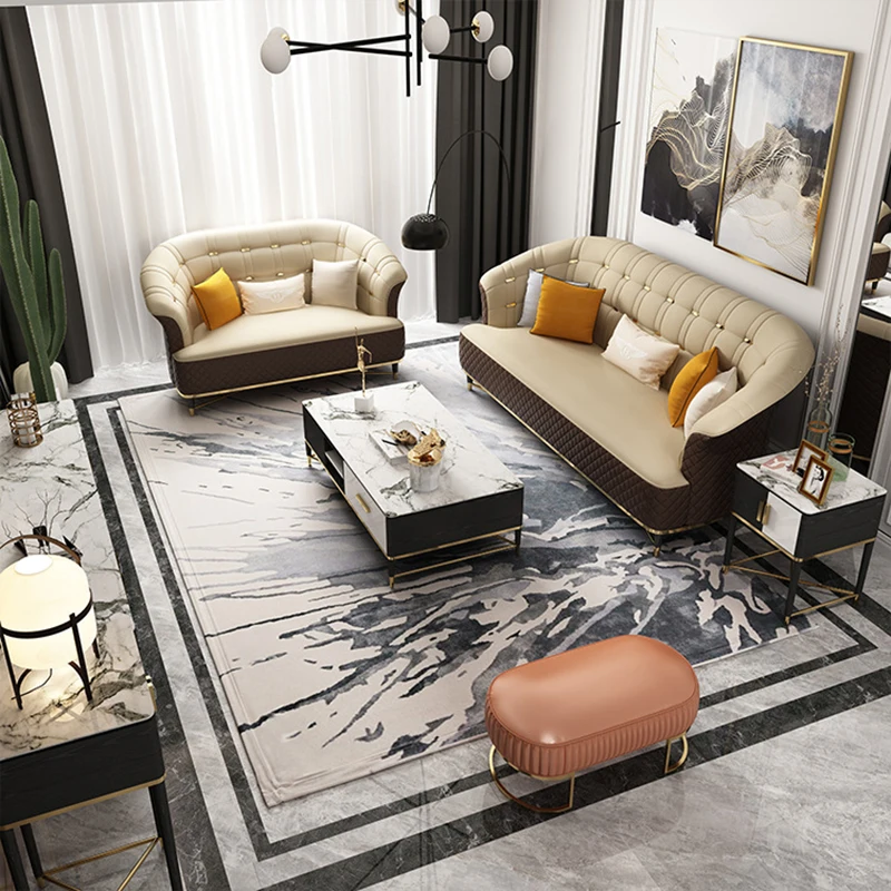 

guangzhou leather living room sofas luxury home furniture