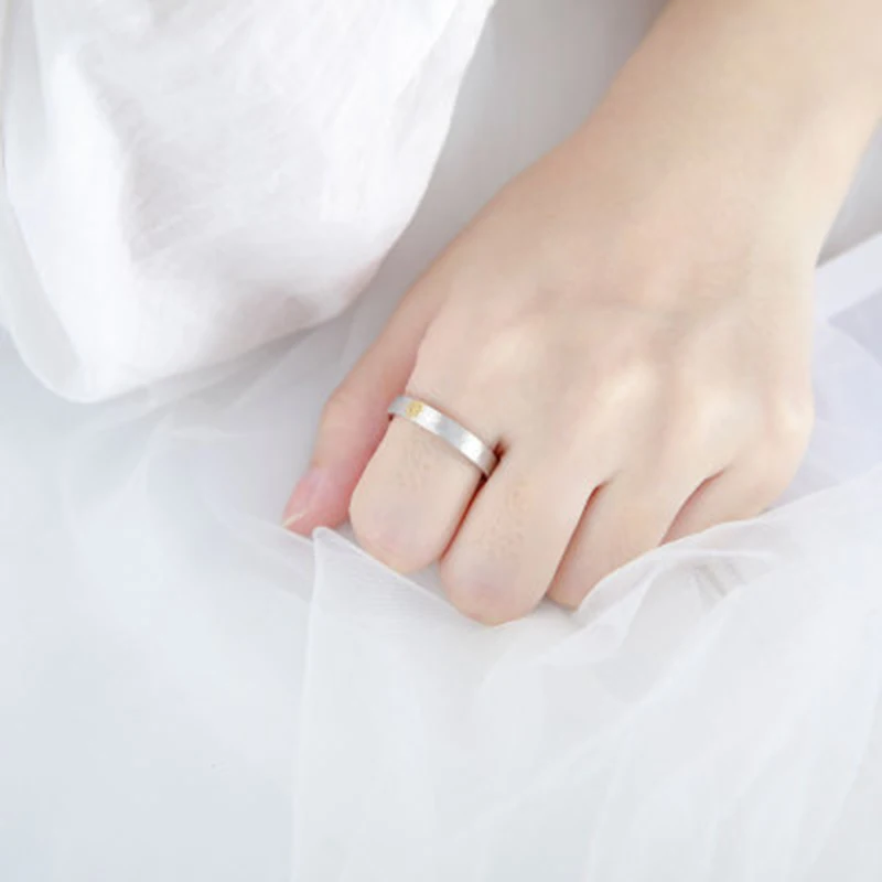Qevila S Gold Lover Rings Sun and Moon for Women men Lover open Ring adjuastable Romantic Engagment love Gift (13)