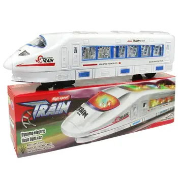 

Children Kids Electric LED Flashing Music High-Speed Rail Car Train Model Toy