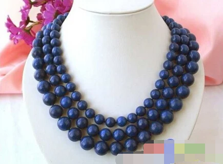 

1145 ROUND BLUE LAPIS LAZULI BEAD NECKLACE CLASP