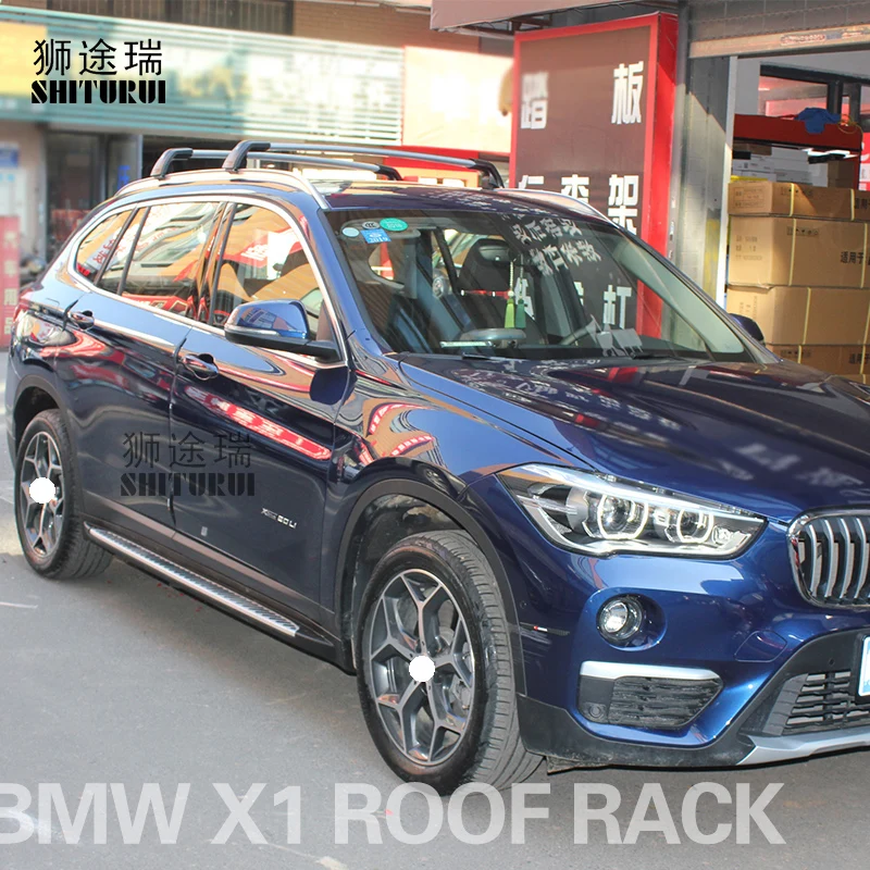 SHITURUI 2 шт. кровельные брусья для BMW X1 E84 F48 2009- алюминиевый сплав боковые брусья поперечные Рейлинги на крышу багажника