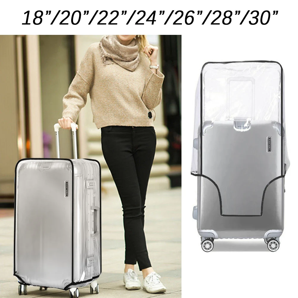 

Suitcase Cover Reusable Trolley Case Protector Accessories Dust Proof Frosted Transparent Storage Protective PVC Waterproof