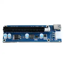30 см USB 3,0 PCI-E Express 1X 4x 8x 16x Extender адаптер Riser Card SATA 15pin штекерным 6pin Мощность кабель для Bitcoin Miner горно