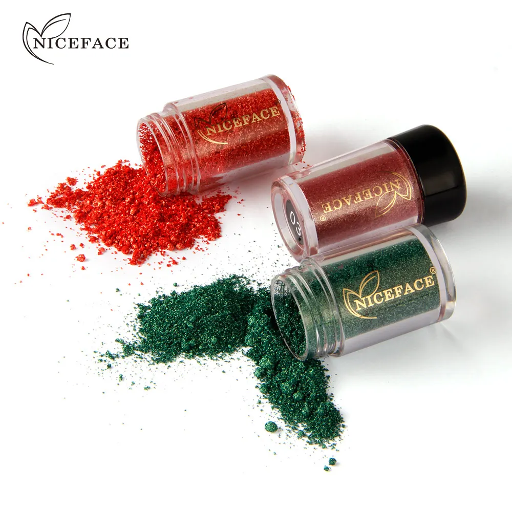 NICEFACE блестящие макияж Блеск Loose Powder EyeShadow блеск кристаллов Тени металлик один