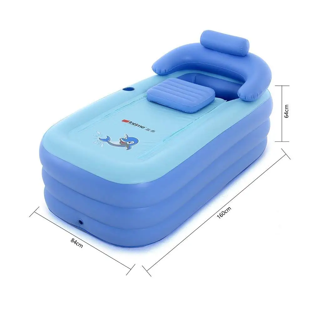 Надувная ванна ПВХ портативная ванна спа экологический портативный Замачивание для ванной спа ванна для взрослых с воздушным насосом Blu
