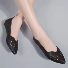 YOUYEDIAN/Женская обувь на плоской подошве; коллекция года; повседневная обувь с острым носком; женские лоферы на плоской подошве с вырезами; женская обувь на плоской подошве