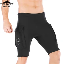 SBART 3 мм неопрен гидрокостюм для серфинга брюки с карманом черные короткие штаны для мужчин держать тепло купальники Сноркелинг Рашгард шорты N