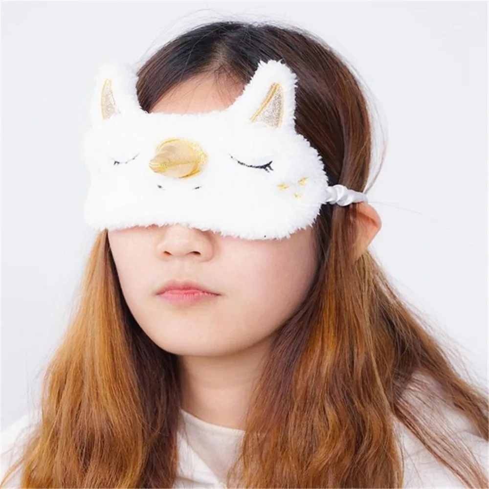 

1PC Unicorn Cute Sleeping Mask Eye Shade Cover Patch for Girl Kid Teen Blindfold Travel Makeup Eye Care Tools Night Accessories