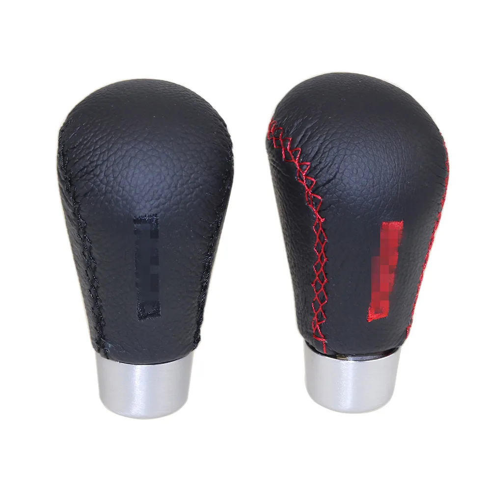 Universal Manual Leather and Aluminum Shifter Shift Knob Cover Stitch