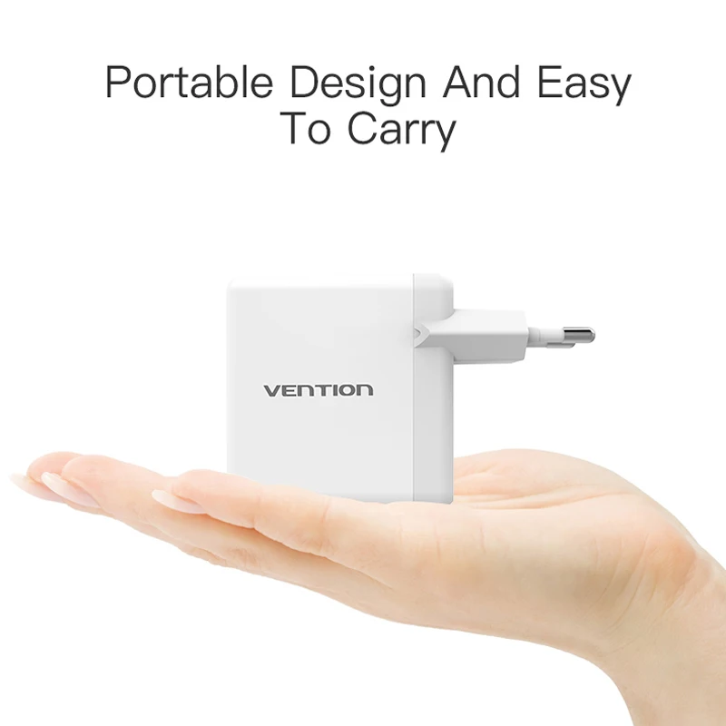 Vention شاحن سريع 3.0 2 ميناء usb شاحن الاتحاد الأوروبي التوصيل الأبيض الهاتف المحمول شاحن الجدار شاحن ل xiaomi htc جوجل QC3.0 سريع